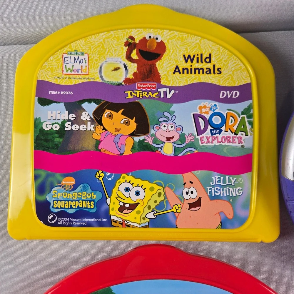 Fisher Price InteracTV Learning System Bundle 6 Games Blue's Clues Dora Barney‎